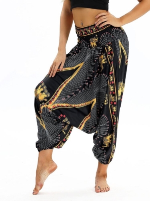 Bohemian Print Harem Yogahose Für Damen