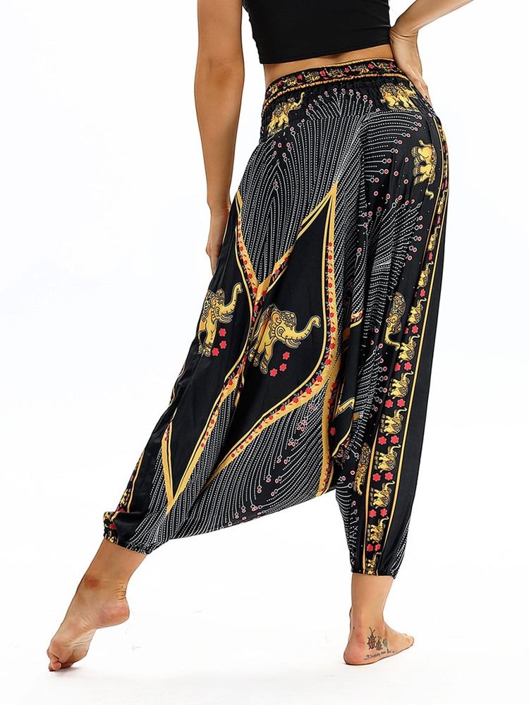 Bohemian Print Harem Yogahose Für Damen