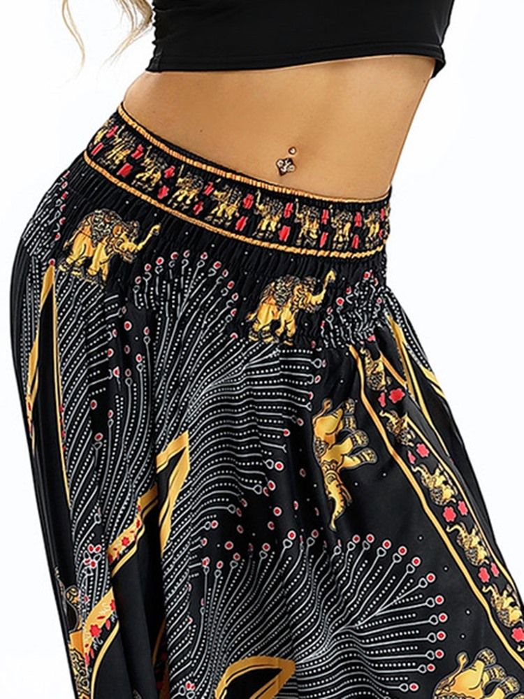 Bohemian Print Harem Yogahose Für Damen