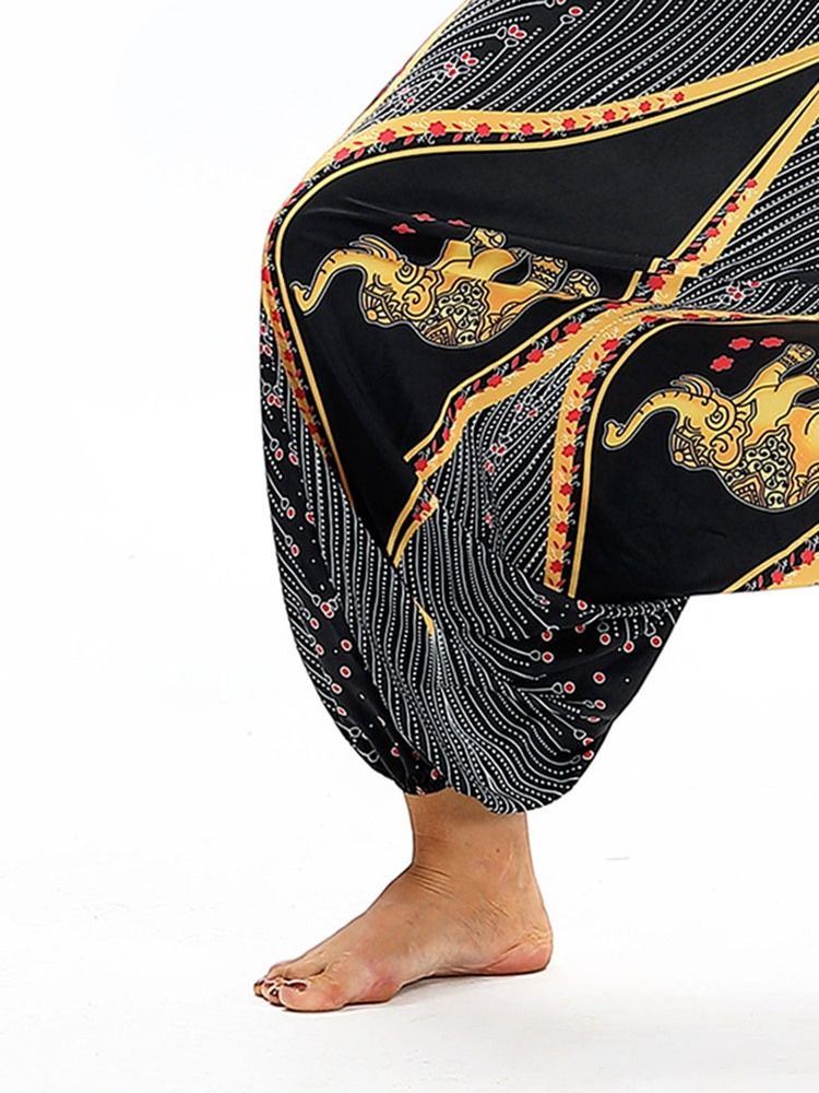 Bohemian Print Harem Yogahose Für Damen