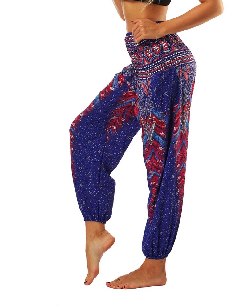 Boho Yoga Haremshose Mit Geometrischem Print Für Damen