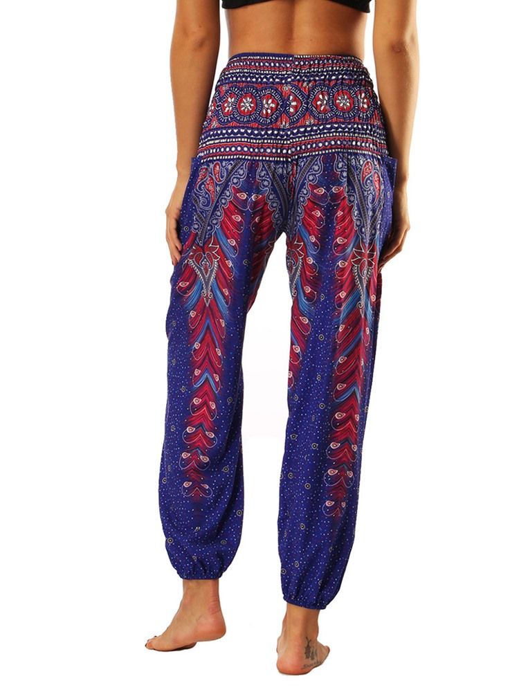 Boho Yoga Haremshose Mit Geometrischem Print Für Damen