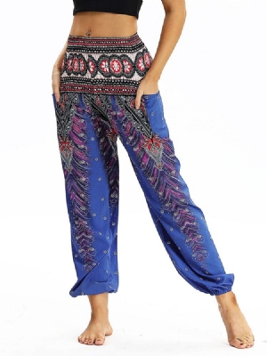 Boho Yoga Haremshose Mit Geometrischem Print Für Damenho