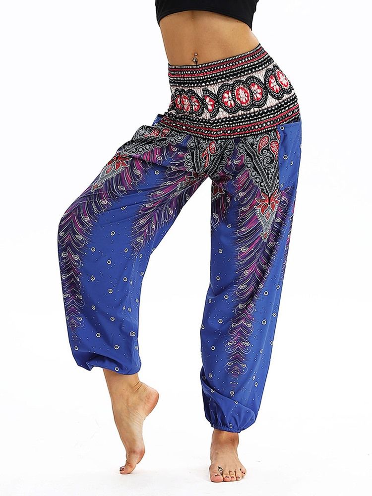 Boho Yoga Haremshose Mit Geometrischem Print Für Damenho