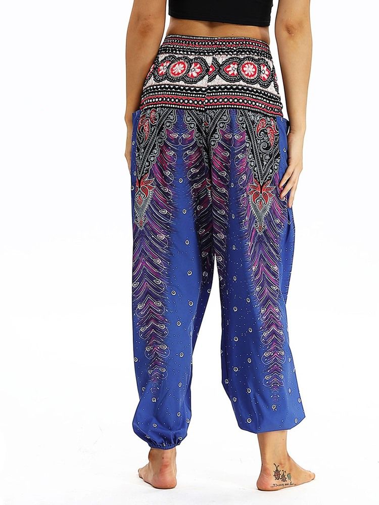 Boho Yoga Haremshose Mit Geometrischem Print Für Damenho