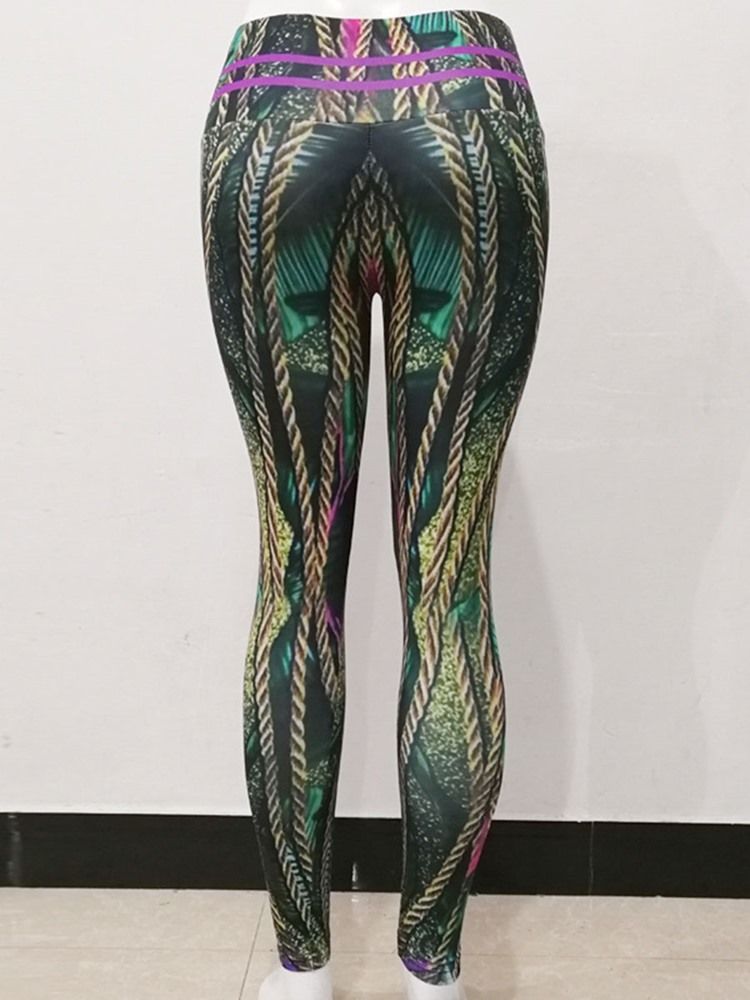 Damen Anti-schweiß Polyester Print Ganzkörper Yogahose Hohe Taille Tiktok Leggings