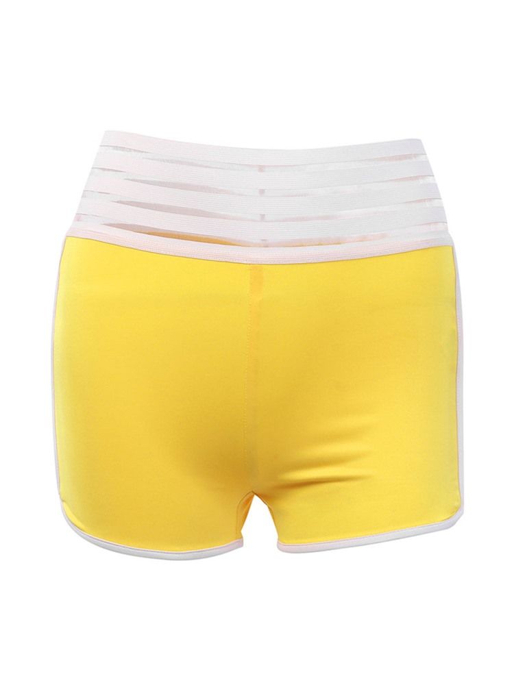 Damen Atmungsaktive Feste Laufshorts Yogahose