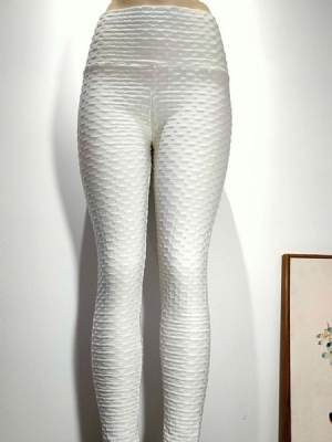 Damen Baumwollmischung Atmungsaktiv Knöchellang Hohe Taille Yogahose Tiktok Leggings