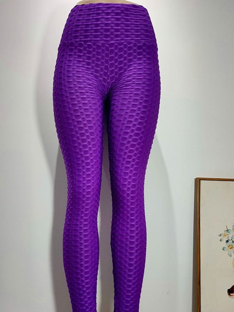 Damen Baumwollmischung Atmungsaktiv Knöchellang Hohe Taille Yogahose Tiktok Leggings