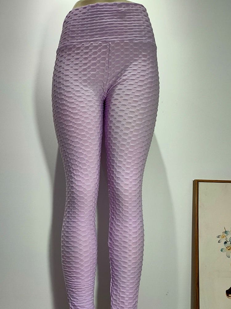 Damen Baumwollmischung Atmungsaktiv Knöchellang Hohe Taille Yogahose Tiktok Leggings