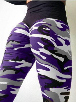 Damen Camouflage Anti-schweiß Yoga Leggings Yogahose Tiktok Leggings Mit Hoher Taille