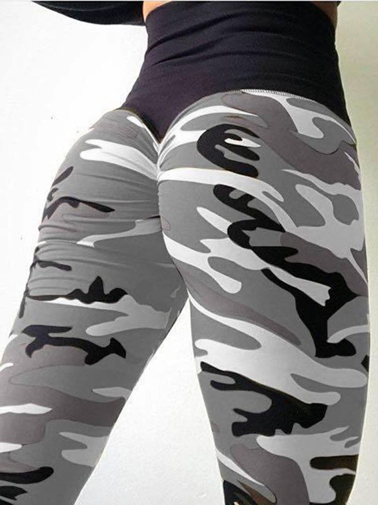 Damen Camouflage Anti-schweiß Yoga Leggings Yogahose Tiktok Leggings Mit Hoher Taille