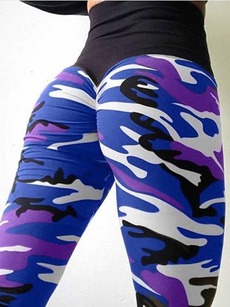 Damen Camouflage Anti-schweiß Yoga Leggings Yogahose Tiktok Leggings Mit Hoher Taille