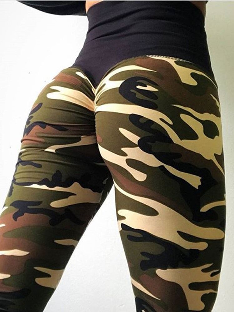 Damen Camouflage Anti-schweiß Yoga Leggings Yogahose Tiktok Leggings Mit Hoher Taille