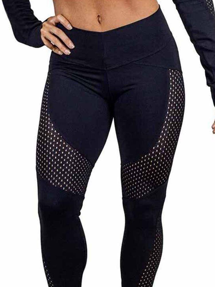 Damen Color Block Polyester Quick Dry Patchwork Leggings Yogahose Tiktok Leggings Mit Hoher Taille