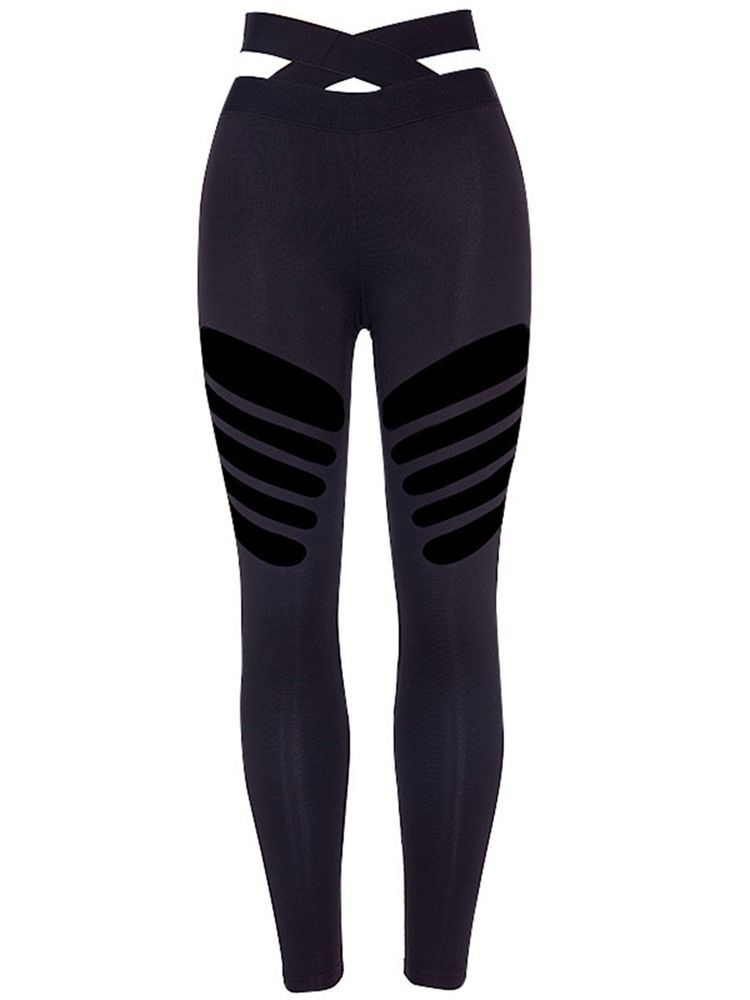 Damen Feste Hohle Ganzkörper-sport-yoga-leggings