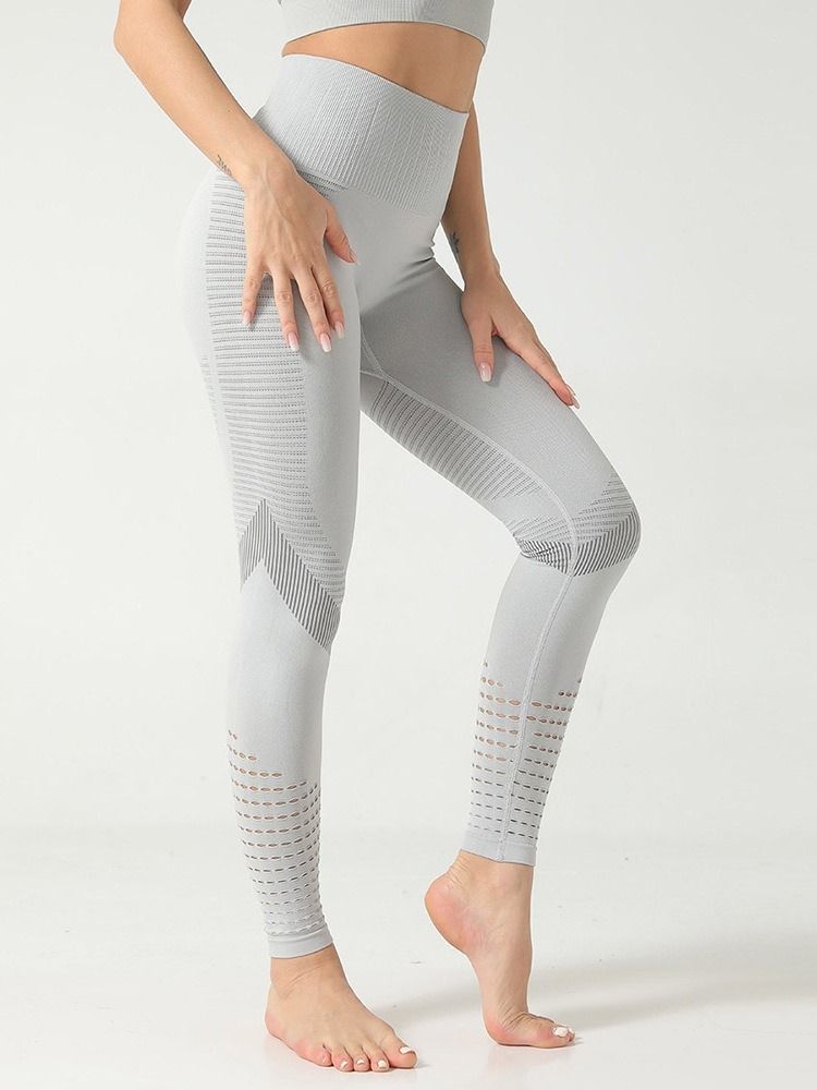 Damen Feste Patchwork-nylon-anti-schweiß-yogahose In Voller Länge Mit Hoher Taille Tiktok-leggings