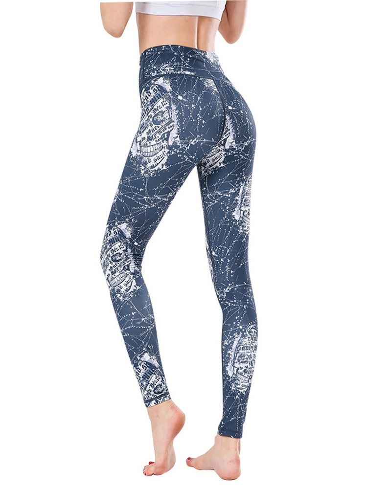 Damen Florale Weibliche Knöchellange Hosen Yogahosen Tiktok Leggings Mit Hoher Taille