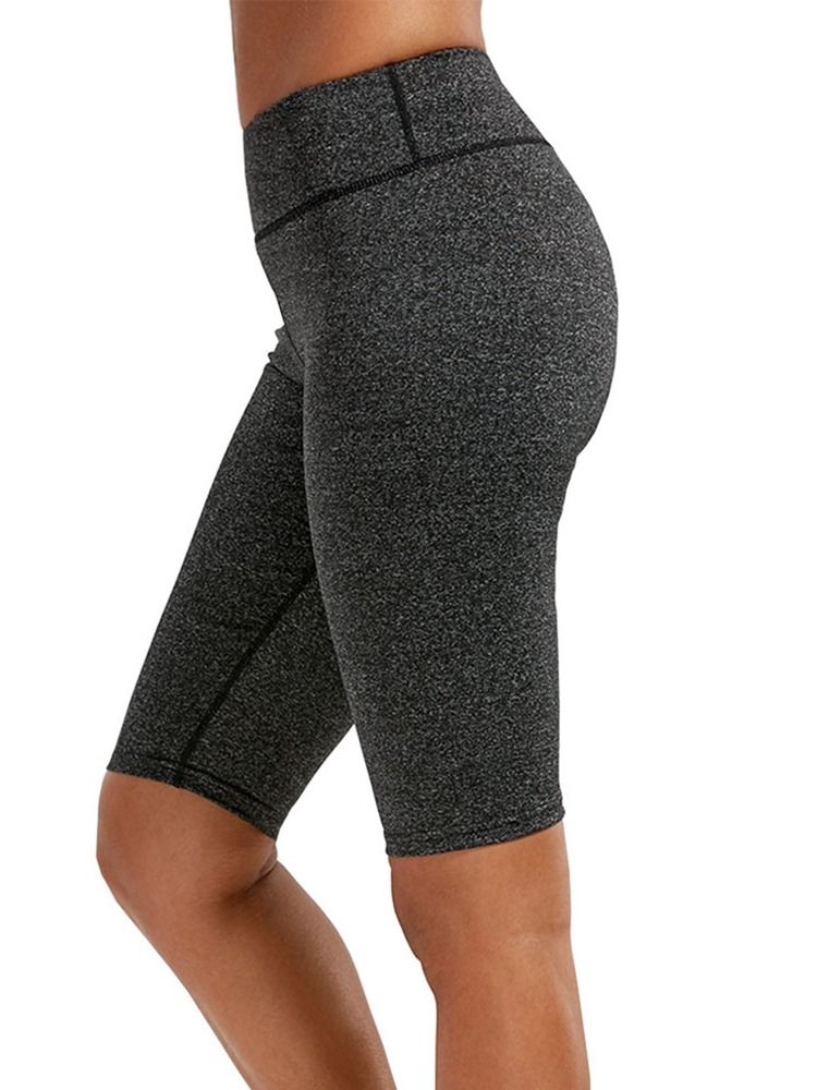 Damen Gym Sport Nahtlose Atmungsaktive Knielange Leggings Yogahose Hohe Taille Tiktok Leggings