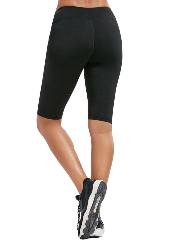 Damen Gym Sport Nahtlose Atmungsaktive Knielange Leggings Yogahose Hohe Taille Tiktok Leggings