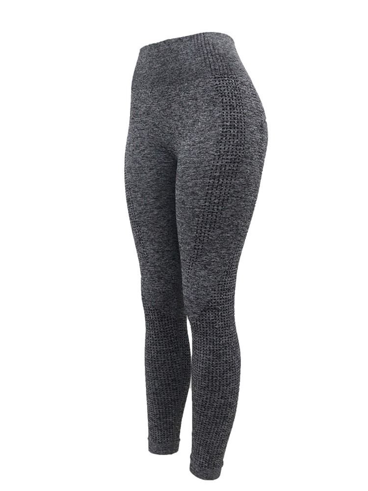 Damen Polyester Solide Nahtlose Gelenk Atmungsaktiv Weibliche Knöchellange Yogahose Hohe Taille Tiktok Leggings