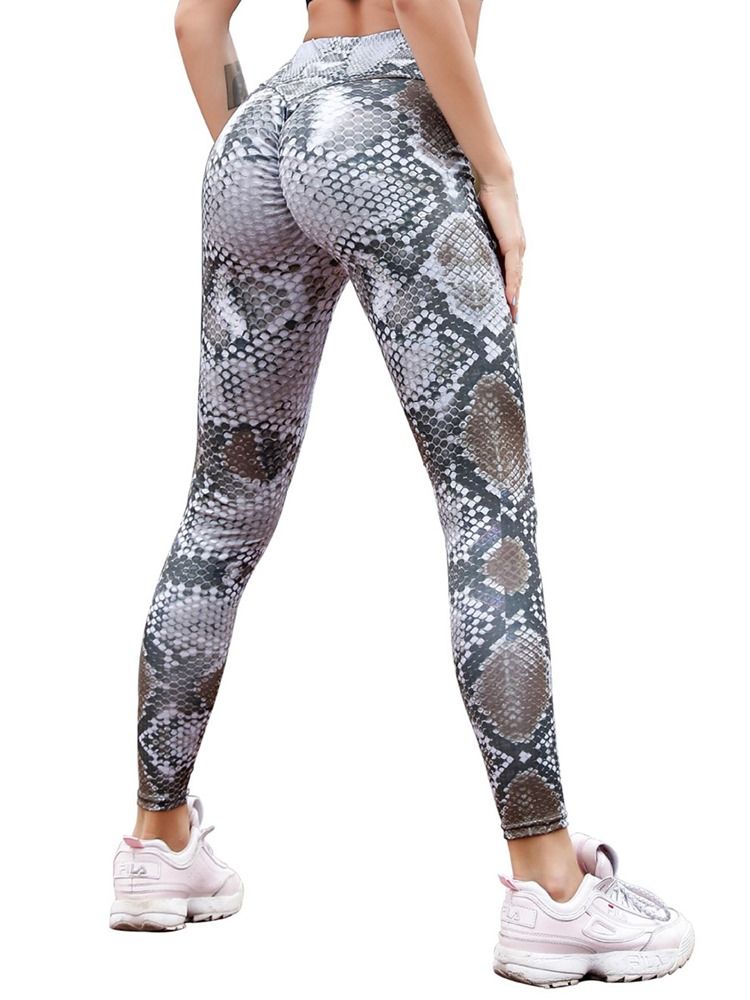 Damen Print Anti-schweiß Serpentine Gym Sport Leggings Yogahose Tiktok Leggings Mit Hoher Taille