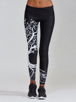 Damen Print Atmungsaktive Polyester Sommer Yogahose Hohe Taille Tiktok Leggings