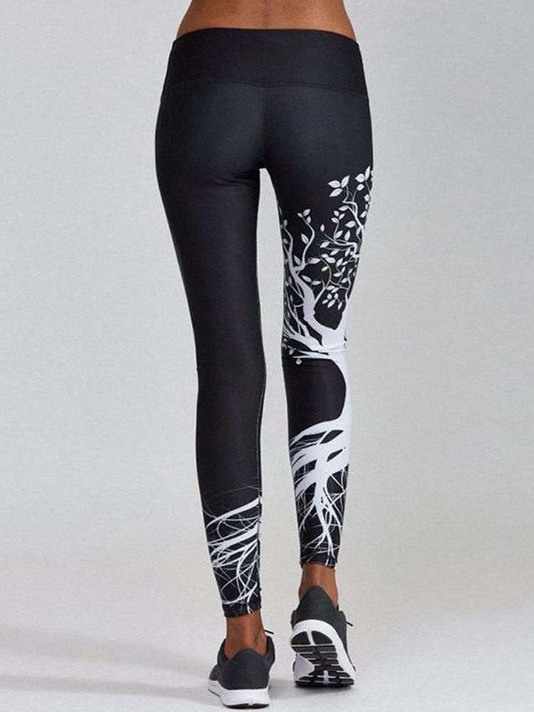 Damen Print Atmungsaktive Polyester Sommer Yogahose Hohe Taille Tiktok Leggings