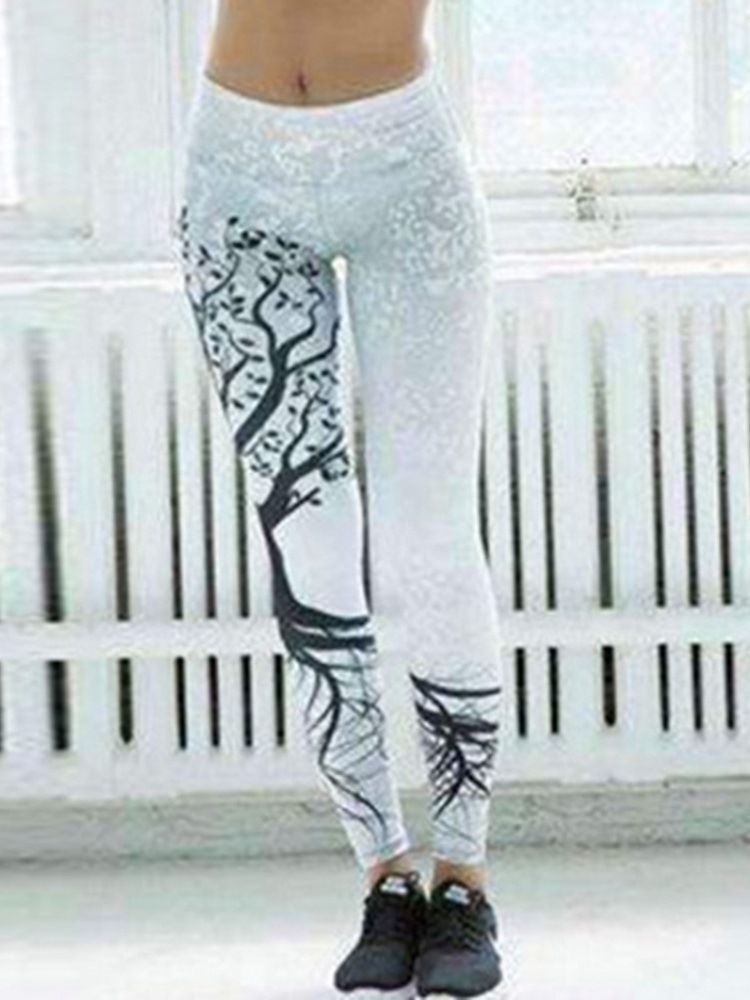 Damen Print Atmungsaktive Polyester Sommer Yogahose Hohe Taille Tiktok Leggings