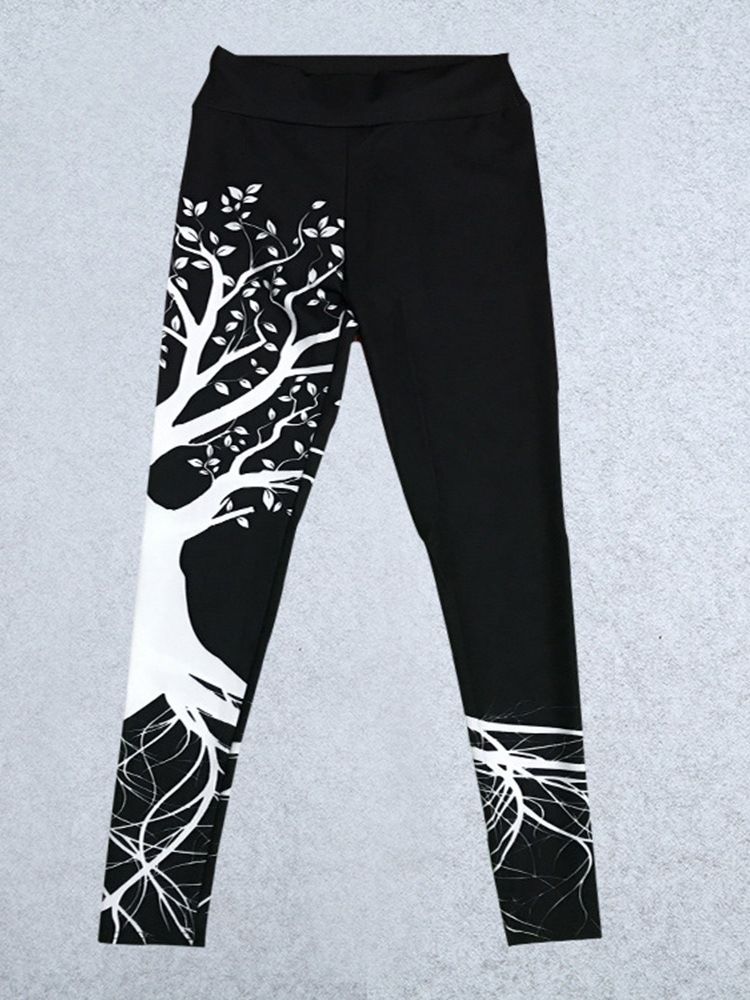 Damen Print Atmungsaktive Polyester Sommer Yogahose Hohe Taille Tiktok Leggings