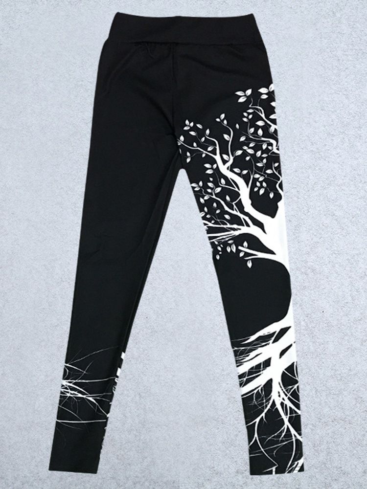 Damen Print Atmungsaktive Polyester Sommer Yogahose Hohe Taille Tiktok Leggings