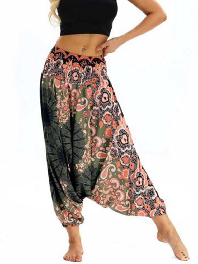 Damen-print Lose Elastische Taille Tanz Yoga Haremshose