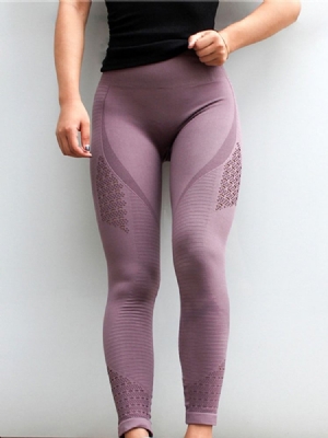 Damen Schnell Trocknend Nylon Feste Tennis Leggings In Voller Länge Yoga Tiktok Leggings Mit Hoher Taille