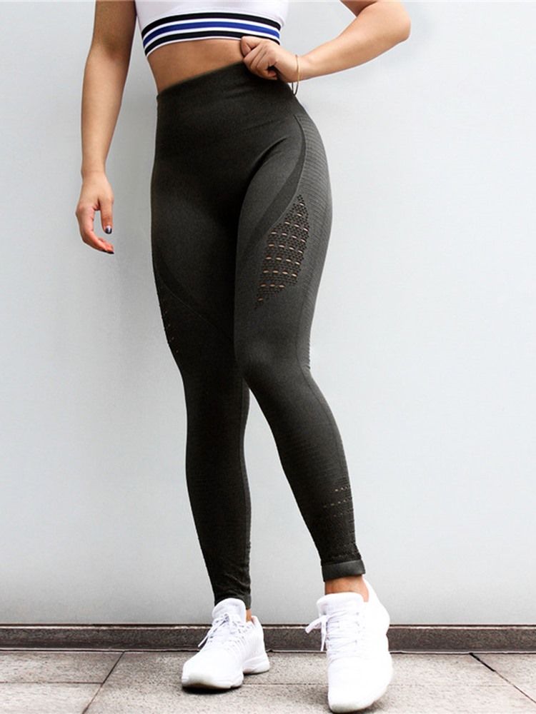 Damen Schnell Trocknend Nylon Feste Tennis Leggings In Voller Länge Yoga Tiktok Leggings Mit Hoher Taille