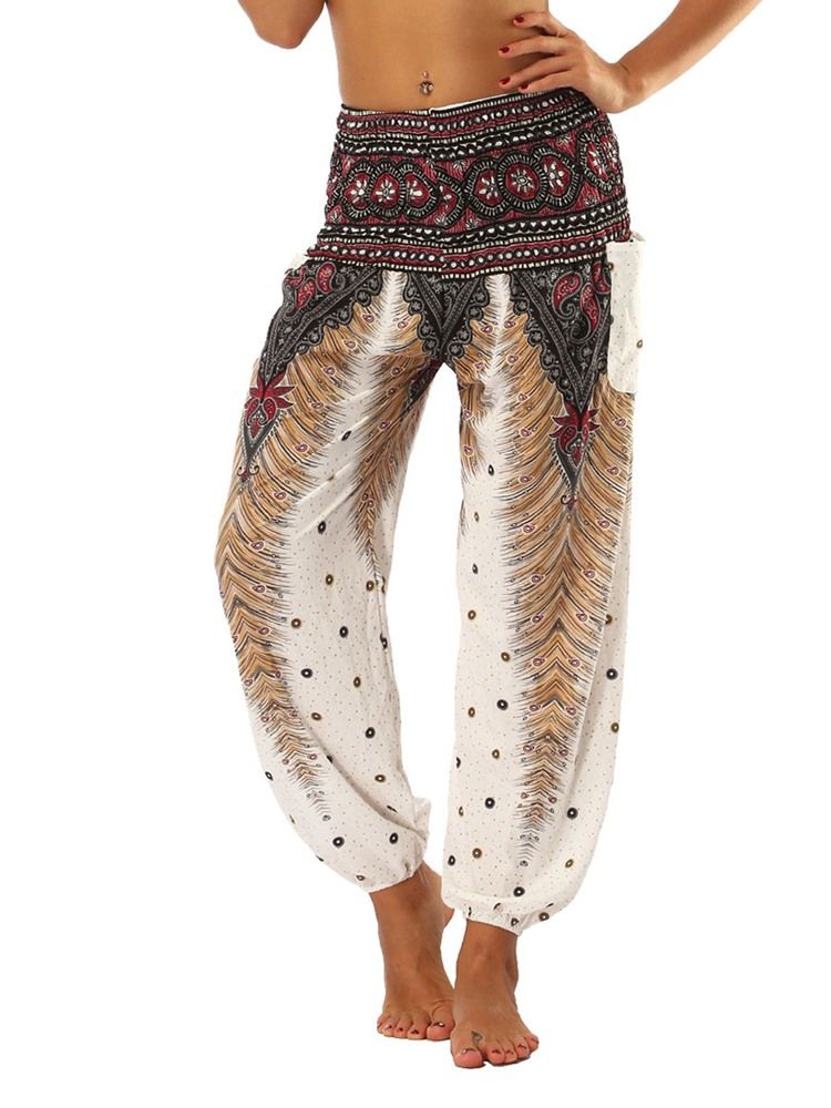 Damen Yoga Haremshose Mit Geometrischem Boho-print Im Sommer