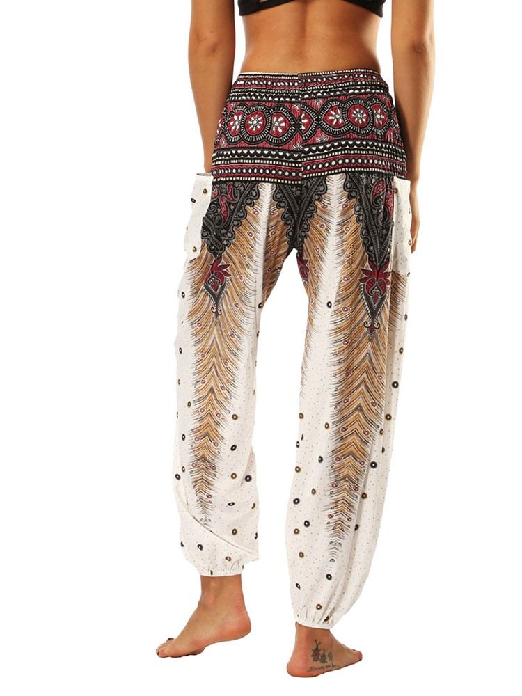 Damen Yoga Haremshose Mit Geometrischem Boho-print Im Sommer