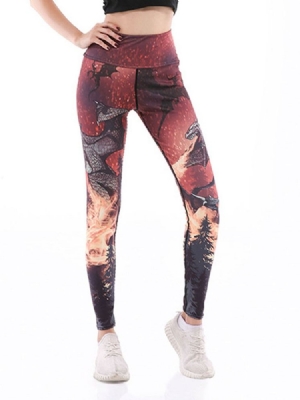 Frauen Anti-schweiß Print Cartoon Yoga Hose Hohe Taille Tiktok Leggings