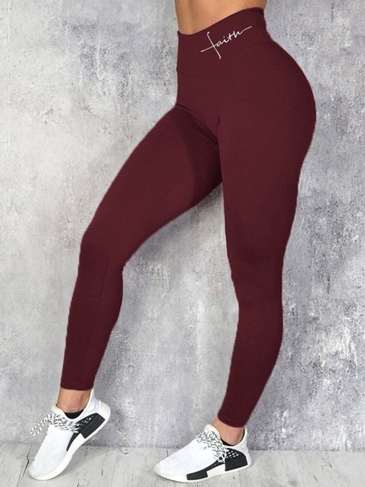 Frauen Brief Atmungsaktive Lauf-yogahose Hohe Taille Tiktok Leggings