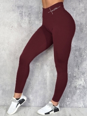 Frauen Brief Atmungsaktive Lauf-yogahose Hohe Taille Tiktok Leggings