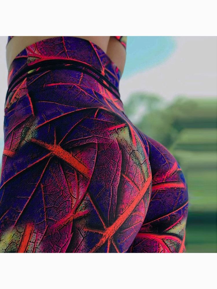 Frauen-farbblock-druck In Voller Länge Push-up-leggings Yogahosen Tiktok-leggings Mit Hoher Taille Wa