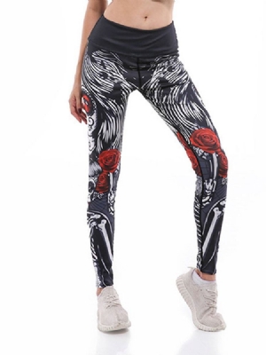 Frauen Print Cartoon Anti-schweiß Gym Sport Yoga Hosen Hohe Taille Tiktok Leggings