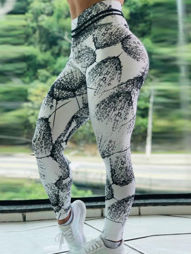 Frauen Print Color Block Atmungsaktive Ganzkörper Leggings Yogahose Hohe Taille Tiktok Leggings