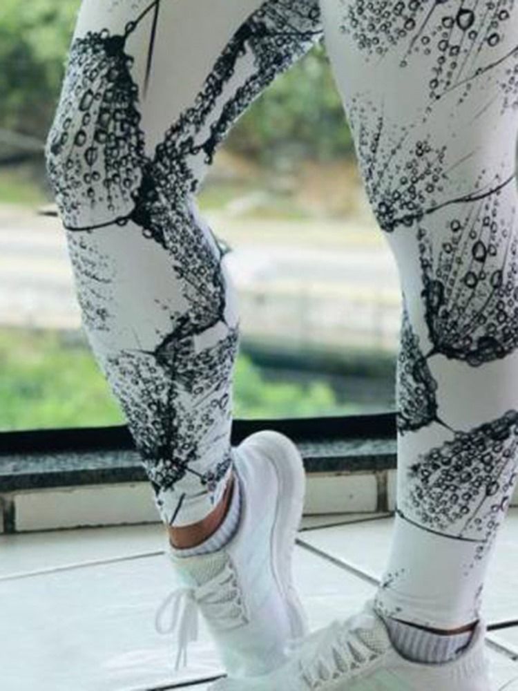 Frauen Print Color Block Atmungsaktive Ganzkörper Leggings Yogahose Hohe Taille Tiktok Leggings