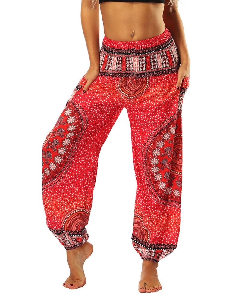 Frauen Print Geometrische Loose Dance Yogahosen