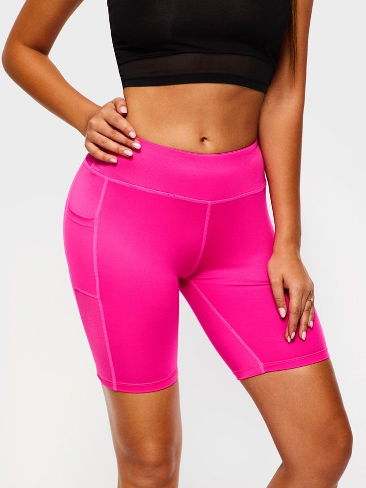 Frauen Taschen Anti-schweiß Solide Gym Sport Yoga Shorts Yogahosen Hohe Taille Tiktok Leggings