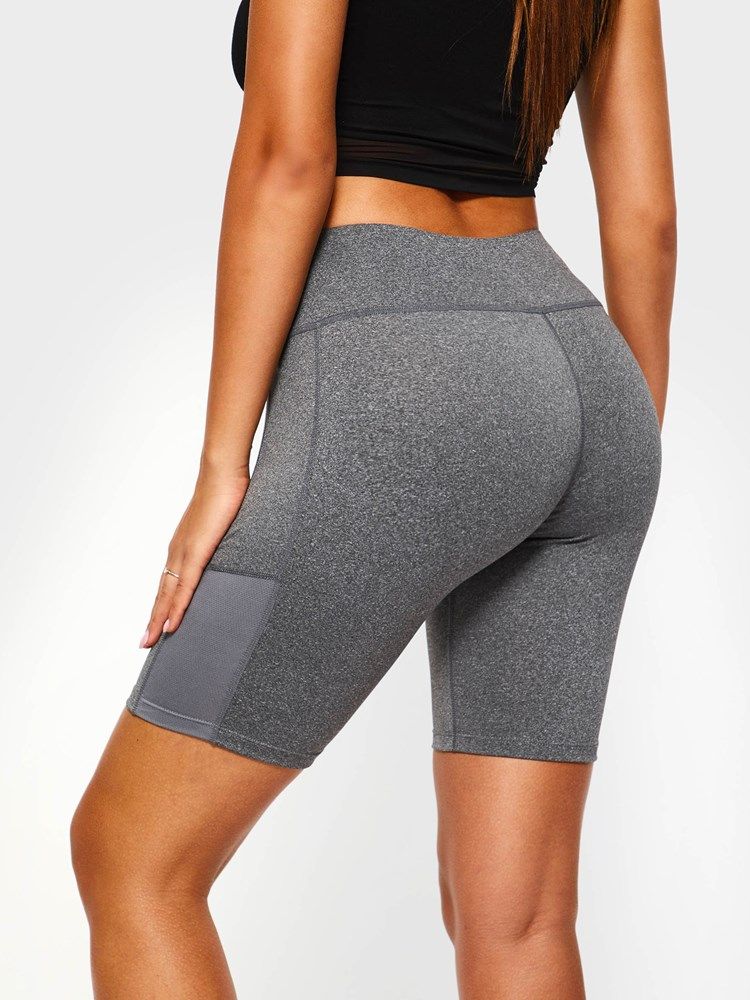 Frauen Taschen Anti-schweiß Solide Gym Sport Yoga Shorts Yogahosen Hohe Taille Tiktok Leggings