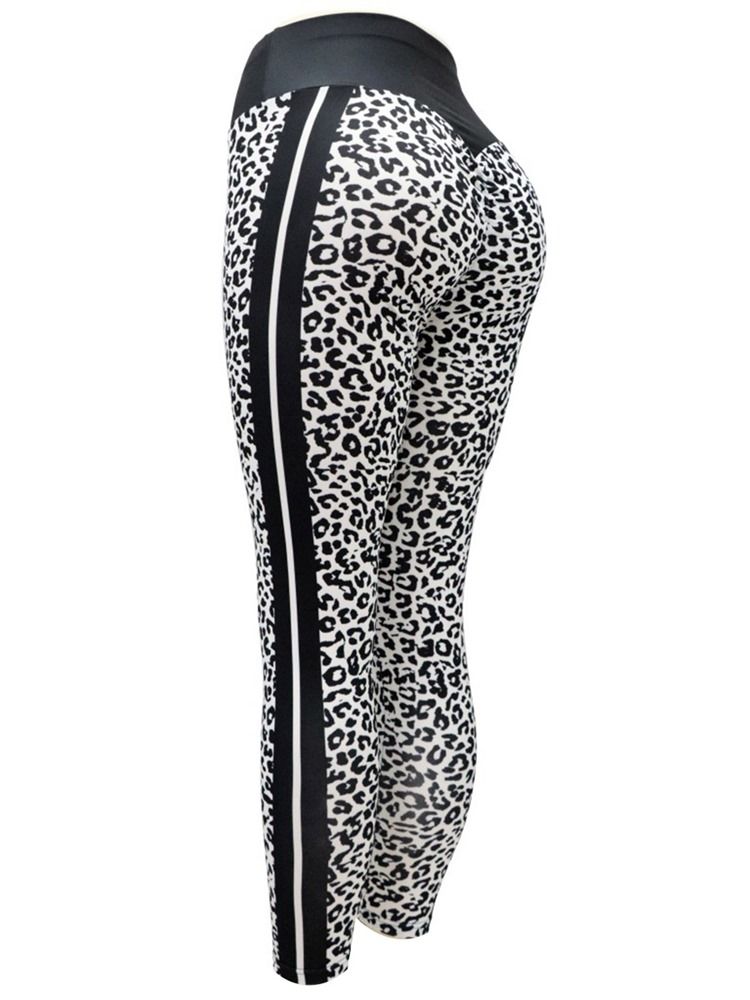 Leopard Print Atmungsaktive Damen Yogahose Tiktok Leggings Mit Hoher Taille