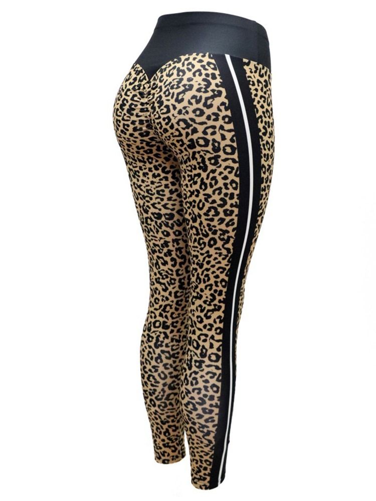 Leopard Print Atmungsaktive Damen Yogahose Tiktok Leggings Mit Hoher Taille