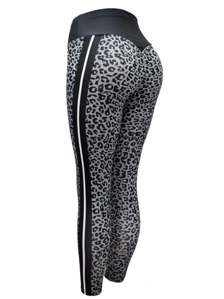 Leopard Print Atmungsaktive Damen Yogahose Tiktok Leggings Mit Hoher Taille