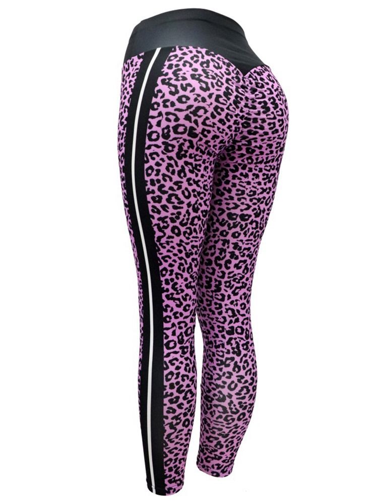 Leopard Print Atmungsaktive Damen Yogahose Tiktok Leggings Mit Hoher Taille